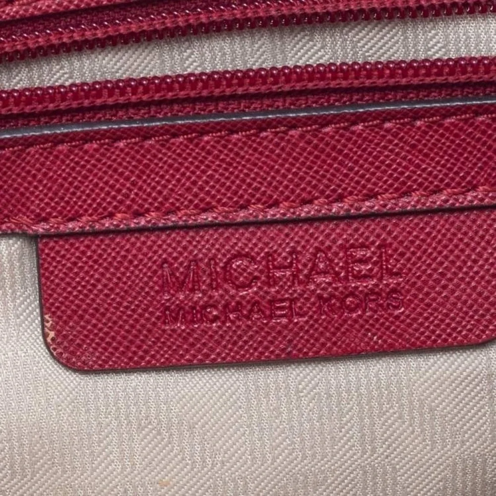 MIchael Kors SELMA‎ LARGE Saffiano Leather Satchel Handbag Cherry Red